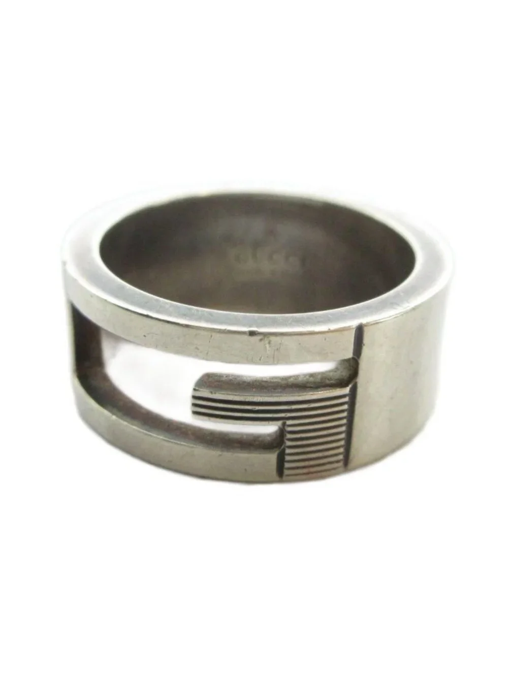 Gucci Ring Cutout Logo Silver